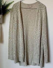 NWOT Ann Taylor LOFT Cream Lightweight Knit Long Sleeve Cardigan