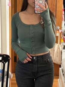 Cropped Long Sleeve Top