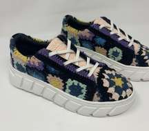 Free People Catch Me If You Can Crochet Boho Sneakers NWB made in India