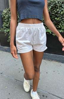 cream  sweat shorts