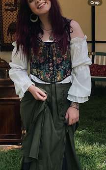 Black Floral Corset Ren Faire 