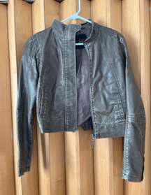 Faux Brown Leather Jacket