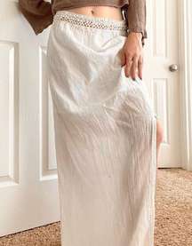 Ripcurl White Beachy Peasant Maxi Skirt