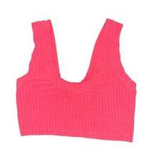 Free People Movement Ribbed Crop Tank Pink Size Small