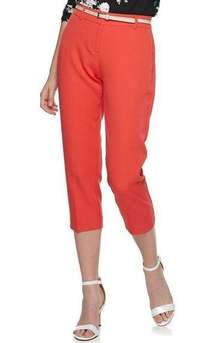 NWT Apt. 9 Modern Fit Straight-Leg Capris Cropped Sunkissed Coral Size 4