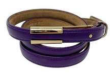 Salvatore Ferragamo Purple Leather Slide & Post Belt size 95cm Large L/XL