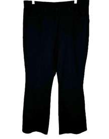 Isaac Mizrahi Plus Size 16 Pants Black Trousers Flare High Rise Stretch 266