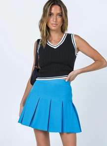 NWT  AIDY MINI PLEAT SKIRT BLUE