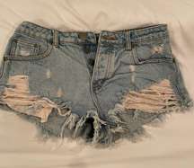 High Waisted Denim Shorts