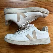 Veja white and beige sneakers size 6