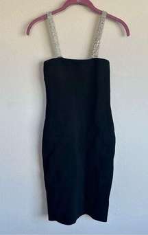 FREE Kendall + Kylie Black Sequin Sparkle Strap Bandage Dress Size XS