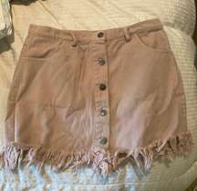 Pink Fringe Skirt