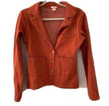 Feathers by Tolani Womens Size Small Orange Stretch Blazer Long Sleeve Jacket