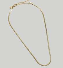 Madewell Delicate Collection Demi-Fine Skinny Herringbone Chain 14K Gold