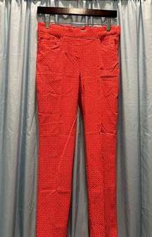 89th & Madison Women's Geometric Red Pants with Pockets