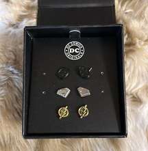 DC Comics The Flash/Batman/ 3pairs Logo Earring Set NIB