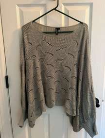 Light Sage Green Shawl Sweater