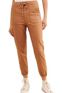 New Joe's Jeans Sienna Coated Denim Jogger Pants Maple