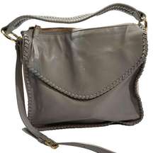 Henri Bendel The Bowery Messenger Gray Purse