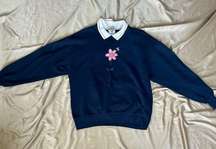 Vintage Blue Collared Sweater