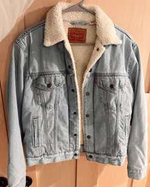 Sherpa-Lined Denim Trucker Jacket