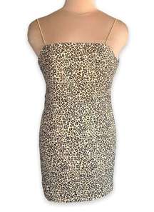 Kendall And Kylie Dress Animal Leopard Print Sleeveless Spaghetti Strap Bodycon