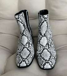 Snake skin booties