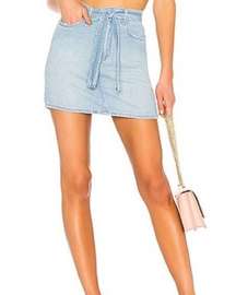 Lovers + Friends denim skirt Liam tie waist sz 32