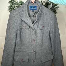 Mackintosh New England | women wool gray trench coat vintage