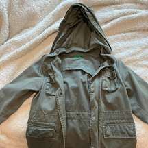 Green Utility Jacket with Hood