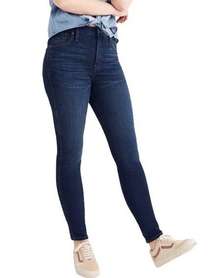 FREE PEOPLE We The Free High Rise Skinny Button Fly Jeans Dark Wash Whiskered 29