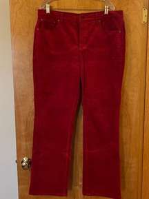 Lauren Jeans Co. Ralph Lauren Red Jeans Pants Corduroy Women Classic Straight 16