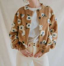 Polagram Textured Floral Bomber