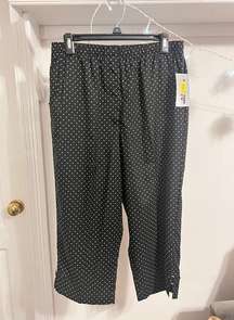 NWT Allison Daley Poka Dot Capri Pants