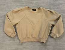 Tan Cropped Crewneck 