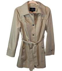 London Fog Cream Rain Jacket Trench Coat