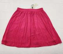 RACHEL ZOE Womens Mini Skirt Size XS Pleated Pink Elastic Waist