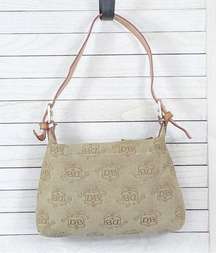 Dooney & Bourke Vintage Logo Canvas Mini Bag Taupe Tan