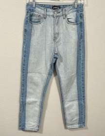 Momokrom Bleached MultiColor Straight Leg Jeans size 8