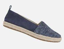 Geox Modesty Blue Suede Textile Espadrille Flats, NEW, Size 5, MSRP $150