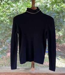 Lauren Ralph Lauren Women's Black Mock Neck Sweater Size M