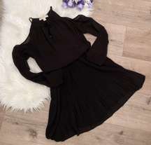 chiffon black dress