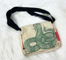 NWT Malia Designs Fair Trade Recycled Handmade Cement Bag Handbag OS