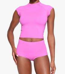 NWOT SKIMS Limited Edition Taffy Pink Boy Short Swim Bottoms Size Medium