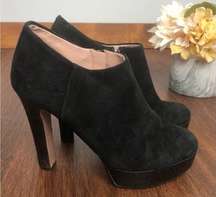 Sesto Meucci Suede Platform Stiletto Heel Booties 7.5