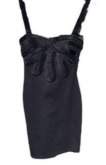 Kardashian Kollection Black Ribbon Party Dress Small