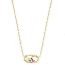 Kendra Scott Elisa Dichroic Glass Pendant and Gold Chain Necklace