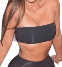 Skims FITS EVERYBODY BANDEAU Bra Black XXS XXSmall NWT