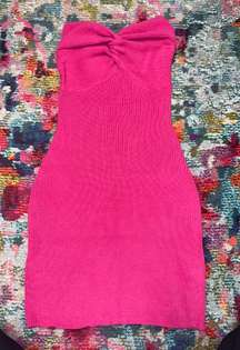 Copper Closet Hot Pink Strapless Dress