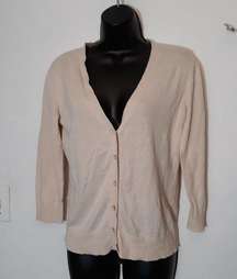 7th Avenue Design Co cream button up cardigan